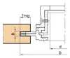 Frezite Notfräs ställbar 2-delad HW med inställningsnav Ø150 x 7-13,5 x Ø30 Z=4+V4 MAN,Tmax 27