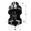 CMT Fräsdorn HSK63F  för klingor max Ø250 Ø30 x 2,2 / Ø59   A=76,  4/M6/48,  SW41