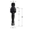 CMT C-tappborr HW med gängat fäste S=M10+Ø11x4
