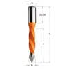 CMT Genomgångsborr HW (4 flute) spets 60° S=10x20
