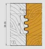 Frezite Limfogfräs HW vändskär, för längsträ 28-55 mm Ø140x60xØ30  Z=2 MAN, stålkropp