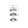 CMT Mellanläggsringar Ø70 x 9 x Ø50 sats 12 ringar 0,1-0,5-1,0 2 st,  0,2 4 st,  2,0 1st, 3,0 1 st