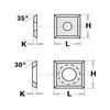 CMT vändskär HM 14x14x2 z4