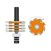 CMT Skivnotsats HW Z=3 MAN Ø47,6, 3,2-18 mm S=12,7, 4 fräsar m styrlager