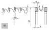 Frezite Sågklinga HW för CNC  (10BA11) 125 x 3,2/2,2 x 30  Z=36W,  fästhål 4+4/5,5/48