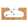 CMT Fingergreppsfräs  HW Z=2 Ø38,1x20,7/55,4  S=8,0  R6/1,8, I=20, d=17