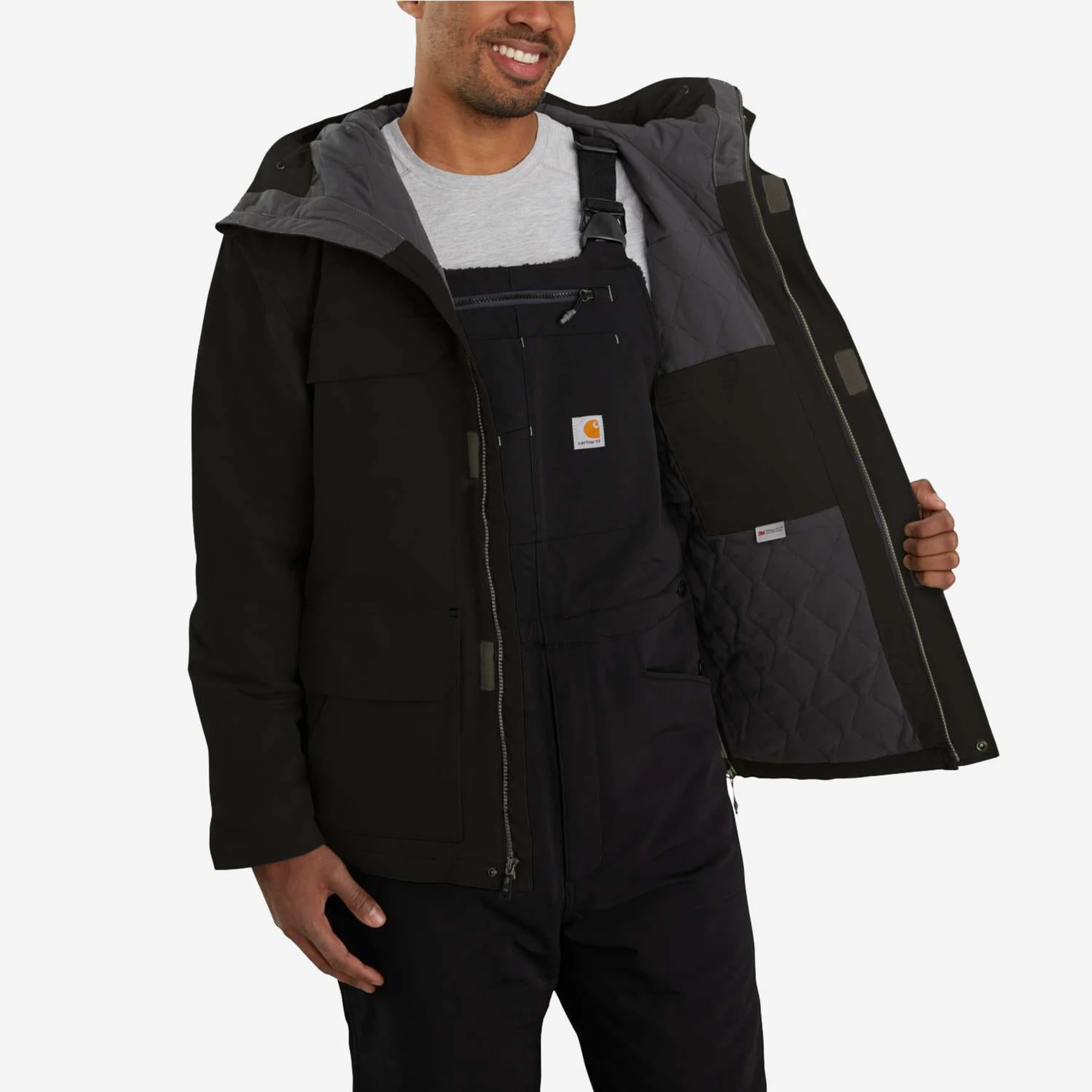 Carhartt® Super Dux Bonded Chore Coat, Black Fodrad Vinterjacka