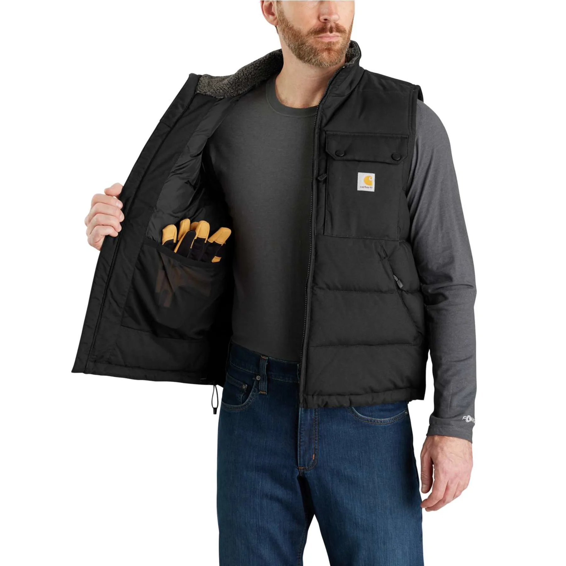 CARHARTT® Loose Fit Midweight Insulated Vest, Black