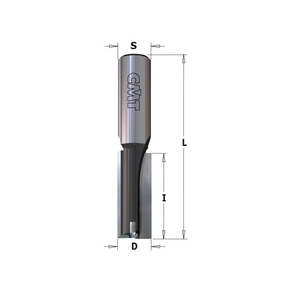 CMT Skaftfräs rak HW Z=2 m bottenskär Ø10,0x22/52  S=9,5 RH