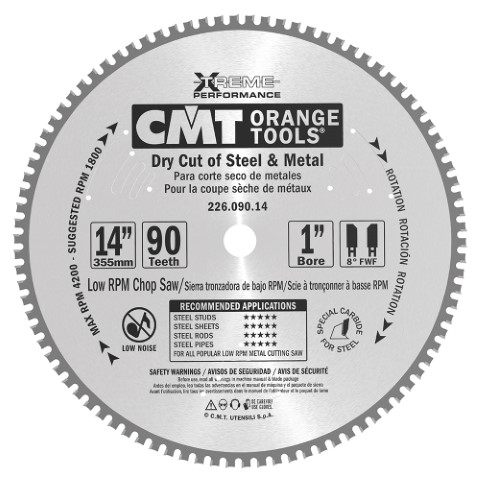 CMT Dry Cut sågklinga HW (HM) 355x2,2/1,8x30  Z=90 FWF,  rek.1800 v/min