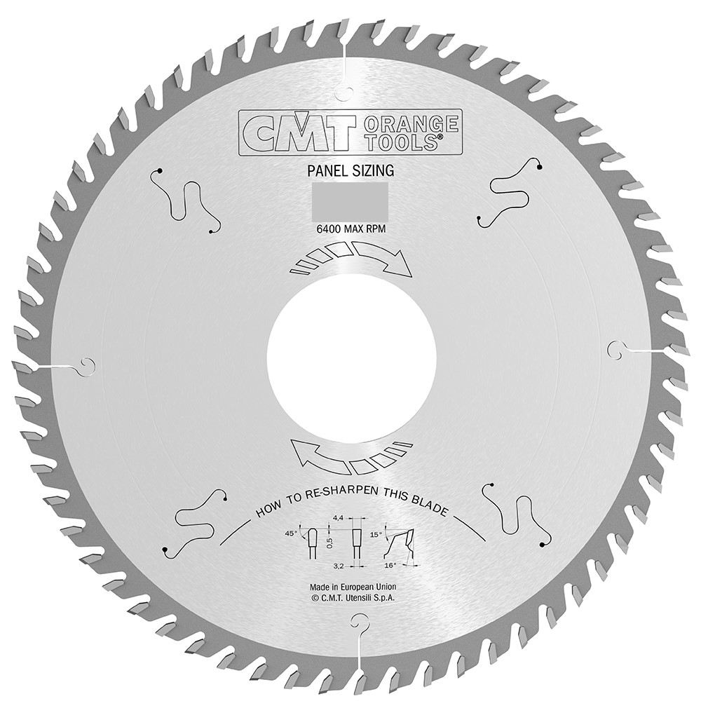 CMT Formatsågklinga HW (16EA15B2) 350x4,4/3,2x30 Z72TF  PH combi 3