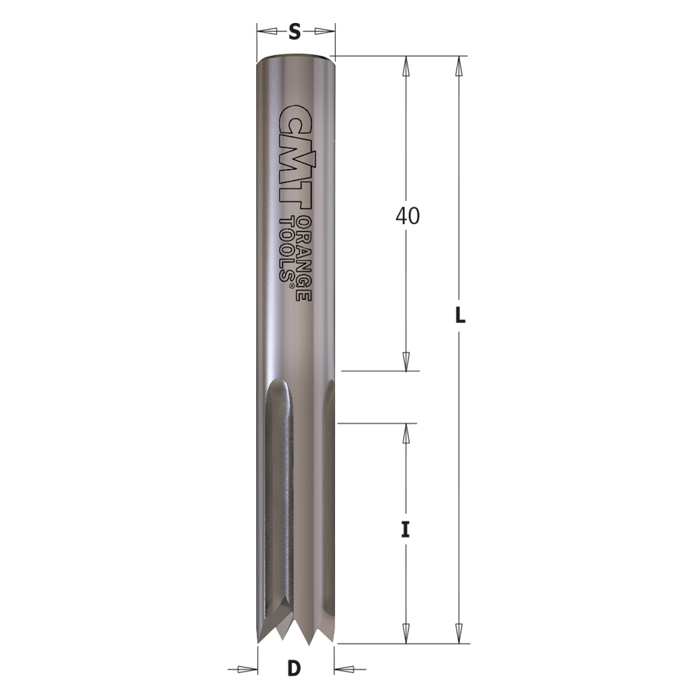 CMT Långhålsborr HL Z=4 för oscillerande fräsning Ø12,0x28/73, S=10x40