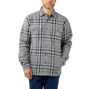 CARHARTT® Flannel Sherpa Lined Shirt Jac, Asphalt