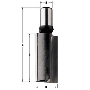 CMT Notfräs rak HW Z2 m bottenskär D25 I40 L72 S12 RH