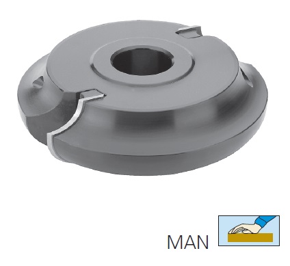 Avrundningsfräs med lösa skär D140 B40 d30 Z2 R20 RPM5500-9000 (konvex+konkav)