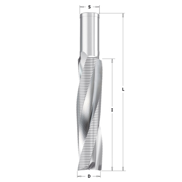 CMT Spiralfräs skrubb HS Co,  Z=3 Ø40x165/235 S=30, RH, positiv UpCut