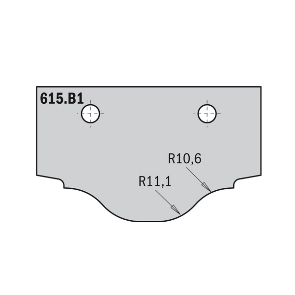 CMT Profilskär HW 50x30x2 profil 615.B1  R11,1 / R10,6