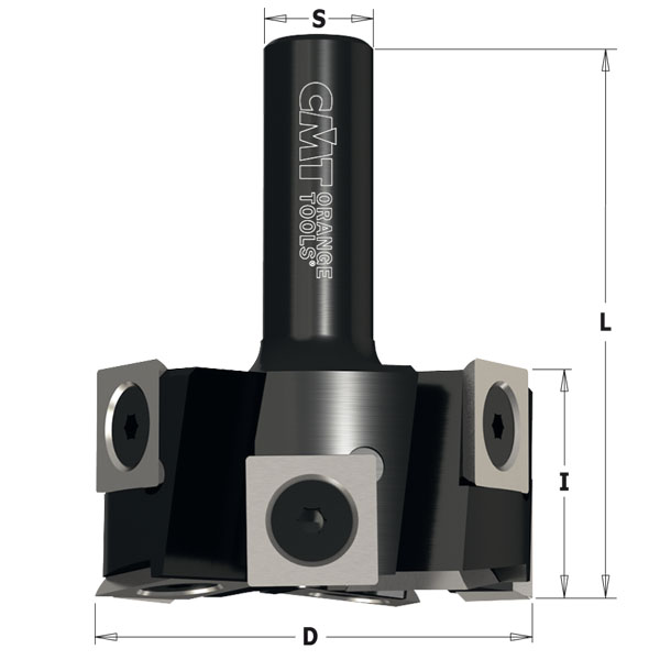 CMT Fräs/Plankutter för CNC D50,8 I25,4 S12 L63,5 Z6+3