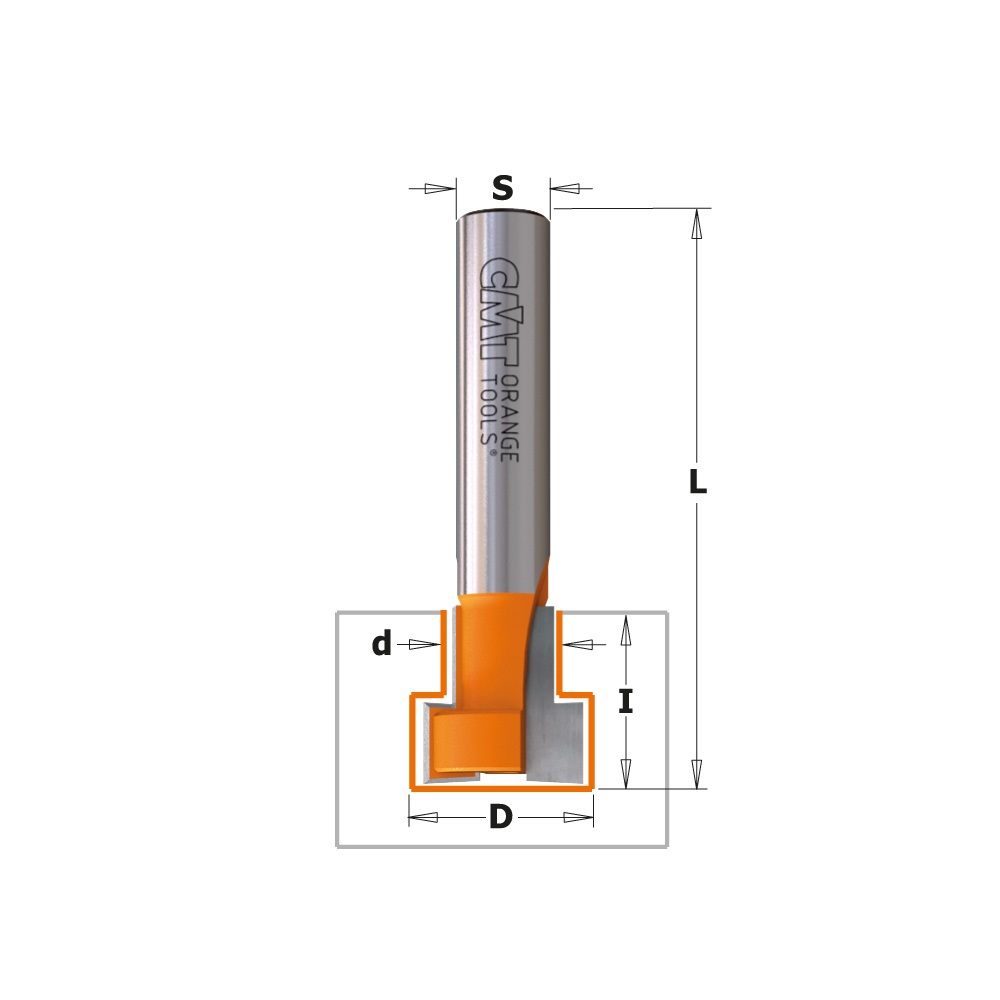 CMT Nyckelhålsfräs D17,5 d10,6 I16,5 S8 Z2 M10 L48