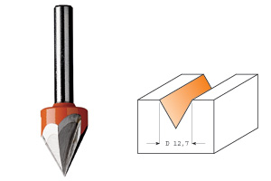 CMT Skriftfräs D12,7 I11 S8 L57,2 60⁰