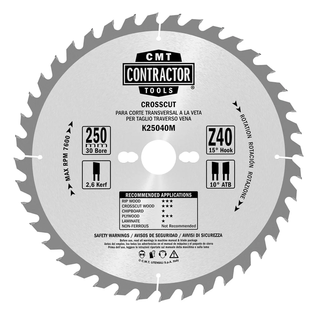 CMT Byggsågklingor HW Kap & Klyv D250 2-pack